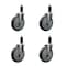 Service Caster 6'' Thermoplastic Rubber Wheel Swivel 1-1/4'' Expanding Stem Caster Set, 4PK SCC-EX20S614-TPRB-114-4 - alternate 1